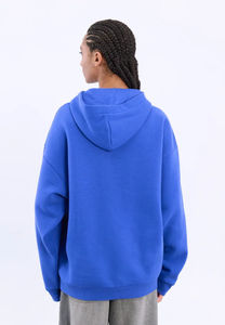 Sweats à capuche surdimensionnés pour hommes Sweats à capuche surdimensionnés pour femmes et hommes Couples Fleece Basic Solid Hooded Sweatshirt - Product Image 5