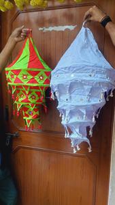 โคมไฟแขวนผ้าทำมือหลากสีสำหรับงานแต่งงานงานตกแต่งในร่มและกลางแจ้ง - Product Image 5