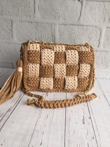 Nouveau design d'un fournisseur réputé, sac tissé à la main et fil de coton au crochet, sac de créateur, fabrication artisanale sur mesure - Product Image 3