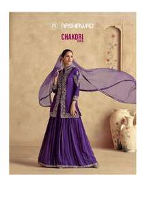 Conjunto de traje Palazzo de seda Chinon de secuencia de estera de 3mm bordado con estampado Digital de la colección paquistaní india, ropa de diseñador elegante - Product Image 4