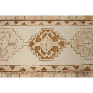 Alfombra de 2.8x14 pies, Alfombra Turca Vintage, Alfombra de Lana Blanca - Product Image 2