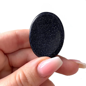 Feng Shui & Fairy Style Pulgar de cristal pulido Piedra dorada azul natural Piedra preciosa curativa Piedra semipreciosa Preocupación Piedra artesanal - Product Image 4