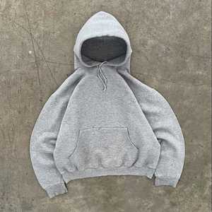 Sudadera con capucha y cuello para hombre, colección de invierno 2025, Sudadera con capucha de lana de algodón de gran tamaño personalizada, sudadera con hombros caídos - Product Image 6