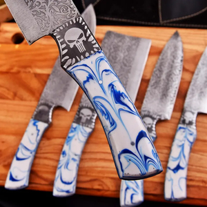 Juego de Cuchillos de Cocina de Acero de Damasco con Alto Contenido de Carbono, Juego de 5 Cuchillos de Chef - Product Image 2