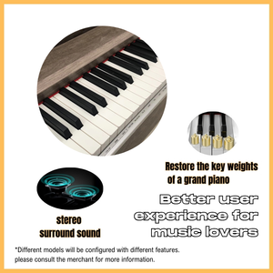 <span class=keywords><strong>Piano</strong></span> numérique à marteaux gradués 88 touches <span class=keywords><strong>avec</strong></span> clavier lesté, Orgue électrique OEM ODM d'usine, Plus de 100 fonctionnalités - Product Image 3