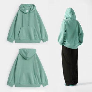 Todo el nuevo diseño de moda Streetwear Drop-Shoulder Casual Hoodies para mujer Logotipo personalizado Mujer Solid Cop Top Sudadera con capucha de punto en blanco - Product Image 1