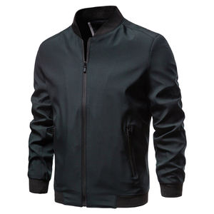 Brand New <b>Men's</b> Business Casual <b>Jacket</b> with Stand Collar Zipper Simple Solid Color Autumn Slim Design OEM Service Available - Product Image 5