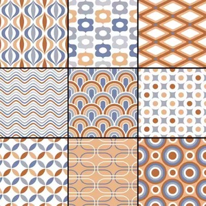 Baldosas de porcelana gris de 40x40cm, 10mm de espesor, cerámica esmaltada, diseño floral antideslizante, estilo marroquí, 400x400. - Product Image 1