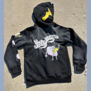 Lightweight Cotton Made Oversized Men Hoodies <b>Factory</b> Manufacturers Cotton Blended Men Puff Printing Hoodies - Product Image 2