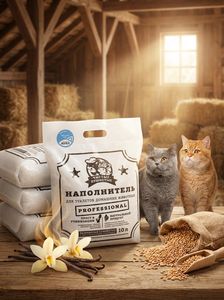 Litière pour chat en blé propre et moelleuse, parfum vanille – Granulés agglomérants naturels pour chats, rongeurs et lapins, 10L - Product Image 2