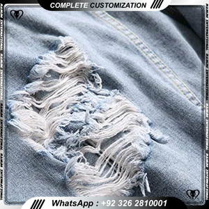 Chaqueta de Mezclilla con Cuello Alto para Hombre, Estilo Casual, Venta al Por Mayor OEM, Chaqueta de Jeans de Algodón Personalizada de Alta Calidad - Product Image 4