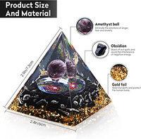 Pirámide de orgonita Piedra preciosa Bola de ojo de tigre Energía positiva Árbol DE LA VIDA Pirámide de orgonita de venta al por mayor directa de la India
