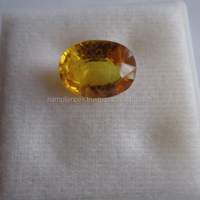 Rubis Jaune Taille Ovale Certifié IGI Pierre Naturelle 10-15mm 12.15CTS Vente en Gros Fait Main en Vrac pour la Fabrication de Bijoux (Cirage/Huilage)