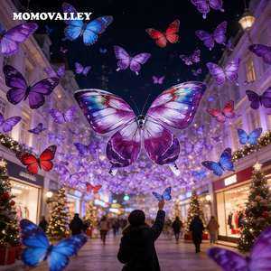 Momovalley Papillon Volant Artisanal d'Intérieur avec Ailes Clapetant et LED pour Mariages, Spectacles Scéniques, Décoration d'Événements et Cérémonies - Product Image 1