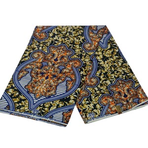 Tissu en coton véritable Vlisco, magnifiquement éblouissant, avec motifs abstraits et géométriques, 100 % coton, idéal pour les tenues de soirée. - Product Image 1