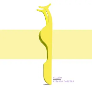 Cluster Segmented Lashes Makeup Tool With Custom Logo <b>Eyelash</b> Extension <b>Applicator</b> Steel Gold Tweezers - Product Image 6