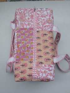 Borsa da Viaggio HANDBLOCK in Stile Sportivo, Trapuntata in Cotone, Pieghevole con Cerniera, Design Geometrico Bohémien - Product Image 5