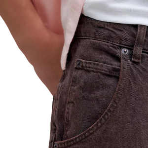 <b>Men's</b> Stonewashed Solid Denim Pants Loose Fit <b>Wide</b> <b>Leg</b> Casual Streetwear Button Quick Dry Breathable Mid Waist Winter/Spring - Product Image 3