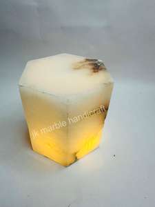 Lampe de table moderne en marbre blanc, ornement pour chambre à coucher et salon, belle lampe, support de lampe T, meilleur prix, hauteur 15cm - Product Image 2