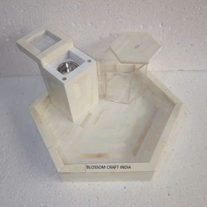 Quemador de Incienso de Lujo con Incrustaciones de Hueso MDF, Tamaño Personalizado, Juego de Resina Madkhan con Incrustaciones de Madreperla, Regalo Perfecto para Amigos - Product Image 1