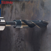 Foret hélicoïdal HSS professionnel 1/2 po à queue réduite, finition oxyde noir argenté, pour perçage de métaux et acier inoxydable - TENYU