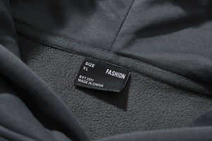 Sudaderas con capucha de lana de mezcla de algodón de punto de peso medio para hombre de gran tamaño, sudaderas de invierno con estampado de bolsillo frontal, tallas para primavera - Product Image 6