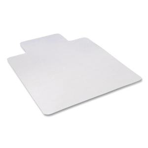 Alera CM2E232ALEPL Tapis de chaise en plastique transparent 45 x 53 pour sols durs, utilisation toute la journée, avec design sans picots - Product Image 1