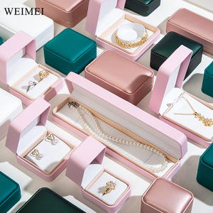 Weimei tùy chỉnh PU quà tặng gói đồ trang sức hộp đồ trang sức bán buôn Vòng tay bông tai vòng Hộp bao bì da hộp đồ trang sức - Product Image 6