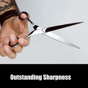 Tijeras de corte de pelo de la mejor calidad, cuchilla recta afilada de acero inoxidable, para salón de belleza y peluquería - Product Image 4