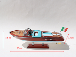 RIVA AQUARAMA 25cm | Modèle réduit de bateau rapide en bois de luxe | Cadeau de Noël parfait - Product Image 2