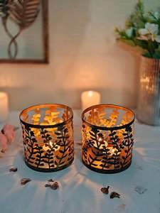 Vela votiva de hierro antigua hecha a mano con atractivo rústico ajustes clásicos para el hogar y decoración de boda Vintage para Navidad - Product Image 5