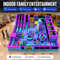 Château gonflable commercial personnalisé, parcours d'obstacles en PVC, aire de jeux d'aventure intérieure/extérieure pour location d'événements en parc d'attractions