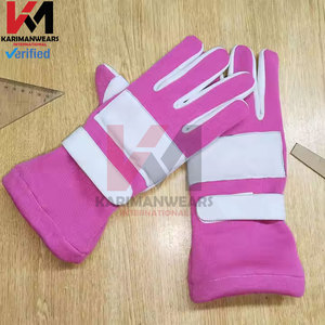 Guantes de carreras de kart de dedo completo transpirables con logotipo personalizado, piel de cabra Premium, piel de ante, resistente al fuego, tela a prueba de Cortes, alto agarre - Product Image 6