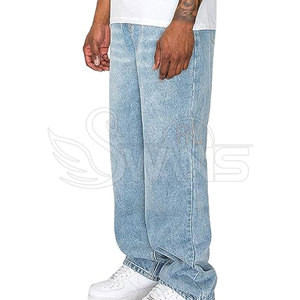 กางเกงยีนส์ทรงหลวมสำหรับผู้ชายกางเกงยีนส์ทรงหลวมสำหรับผู้ชายดีไซน์ใหม่ล่าสุดออกแบบได้ตามต้องการ - Product Image 2