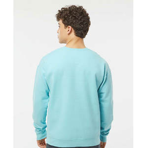 Venta al por mayor al aire libre de algodón personalizado Impresión logotipo de cuello redondo sudadera de los hombres azul cielo - Product Image 3