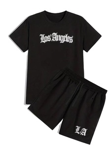 Ensemble short d'été LA en tissu de coton respirant Cool Wear Style Vente en gros Fabricant personnalisé - Product Image 5