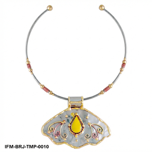 Collier statement en trois métaux fait à la main, style tribal, collier de bijoux pour femmes, cadeau pour elle - Product Image 5