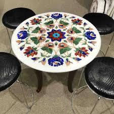 Marble Inlay Luxurious <b>Illuminated</b> Island Natural Resin Handcrafted Eco-Friendly Surface Floral Design Water Fire Resistant - Product Image 3