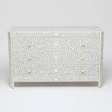 Commode élégante en bois massif avec plusieurs tiroirs Conception d'incrustation d'os artisanale pour le salon, la chambre d'invité et l'école. - Product Image 6