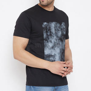 Camiseta con estampado liso teñido para hombre Ropa informal cómoda 100% algodón Tallas grandes Diseño personalizable Logo Manga corta - Product Image 3