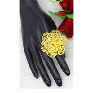 Bagues Bagues de Doigt Dubai Indien Arabe Plaqué Or classique ethnique doré grande taille bagues de doigt taille réglable - Product Image 4