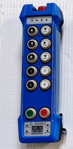 Télécommande radio CMK F24-10S, télécommande radio sans fil 10 boutons poussoirs à vitesse unique + 1 bouton champignon marche/arrêt + 1 marche, IP-66, portée de 100 mètres, alimentation AC/DC - Product Image 2