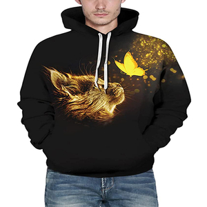 Sweat-shirt à capuche pour homme, dernière collection, personnalisable, impression 3D par sublimation, tissu polaire, OEM - Product Image 5
