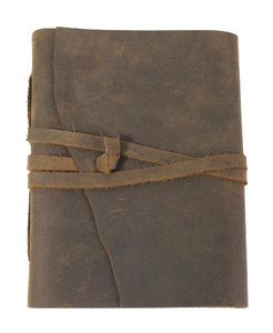 Nouvelle collection de carnets en papier recyclé fait main à l'aspect antique avec du cuir de buffle en pulpe d'huile de style bohème - Product Image 1