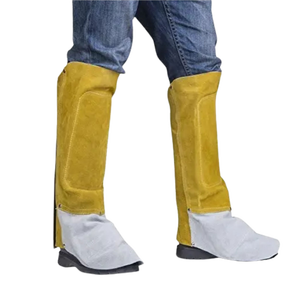 Cubierta de zapato de soldadura de cuero dividido de piel de vaca de alta resistencia Polaina de construcción de seguridad industrial Protección de pie de Fama ignífuga - Product Image 2