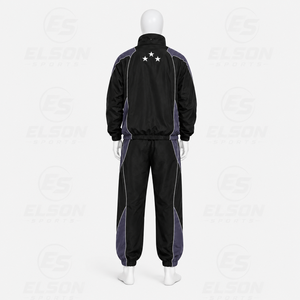 Ensemble coupe-vent pour homme, personnalisé, respirant, grande taille, en nylon, couleur unie, pour l'entraînement et le streetwear, coupe ample - Product Image 3