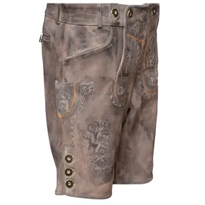 Short bavarois Lederhosen-Oktoberfest Trachten hommes portent séchage rapide respirant décontracté allemand Lederhosen pour l'hiver motif solide - Product Image 2
