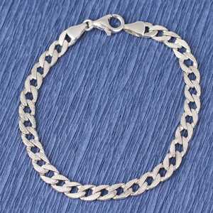 925 Sterling <b>Silver</b> 0.6mm Rhodium & Gold Plated Vintage Religious Patterned Chain <b>Bracelet</b> with Pearl <b>Charm</b> <b>Bracelets</b> Type - Product Image 1