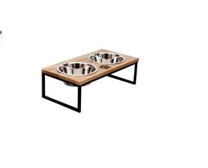 Comedero Ajustable para Perros con Soporte de Metal y Dos Tazones de Acero Inoxidable para Comida y Agua - Product Image 2