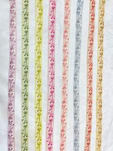 Cordones Bordados florales hechos a medida en tamaño 1 pulgada en adelante para diseñadores de vestidos y Diseñadores de ropa Ajuste de encaje floral por yarda - Product Image 6